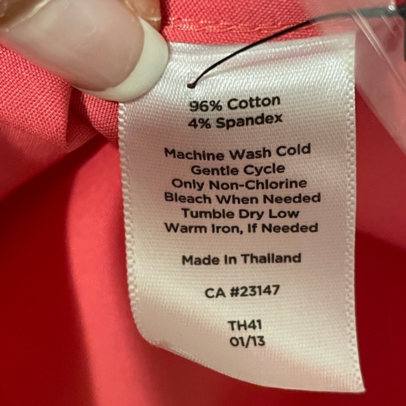 Talbots Petites Button Down sleeveless Top Sz 16P - Picture 7 of 9